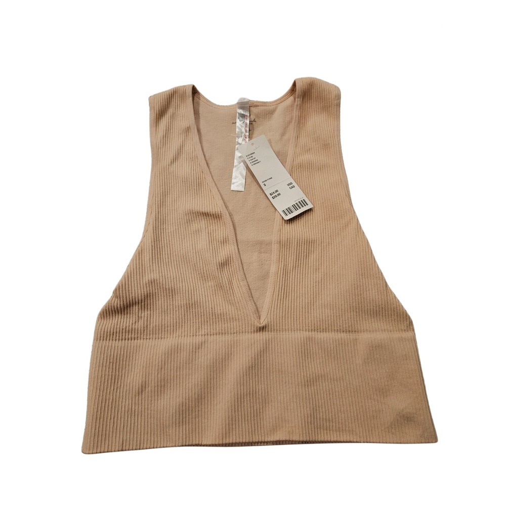Urban Outfitters Out From Under Hailey Seamless Plunge Cropped Tank Top Small